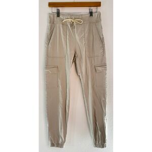 Bevy Flog Khaki Gaya Cargo Jogger Pants Utility Drawstring Elastic Waist 26-29